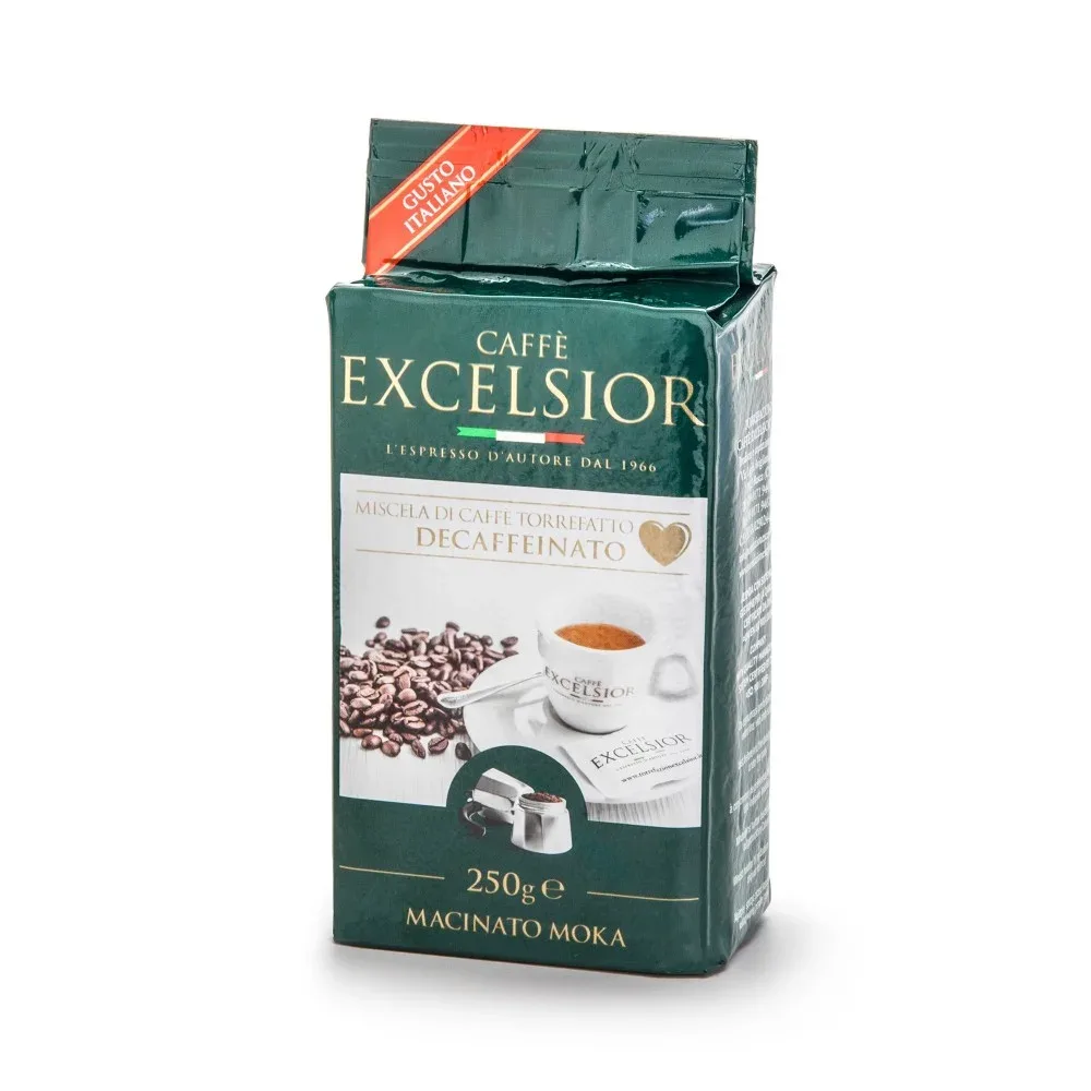 Excelsior Caffé Macinato Moka Décaféiné - Méthode Demus